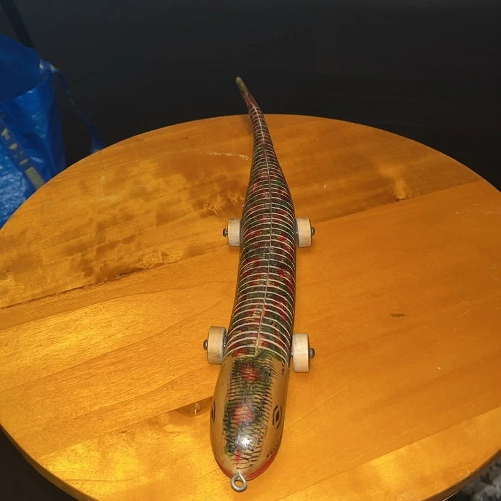 Colorful Wooden Lizard Toy Car